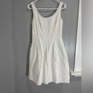 Lilly Pulitzer Posey White Resort dress Daisy Lane Lace Sleeveless 4 Full Skirt